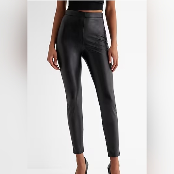 Express Faux Leather Leggings - Picture 1 of 3